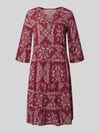 Christian Berg Woman Selection relaxed fit mini-jurk van pure viscose Bordeaux