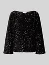 VILA Blusenshirt mit Paillettenbesatz Modell 'FAITH' Black