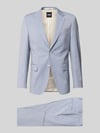 BOSS Slim Fit Anzug aus reiner Schurwolle Modell 'H-HUGE-2PCS-263' Hellblau