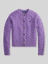 Polo Ralph Lauren Regular fit gebreid jack van wol met kasjmier-aandeel Lila