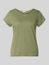s.Oliver RED LABEL krój regular fit t-shirt z bawełny z cieniowanej przędzy Khaki