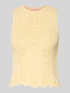 JJXX Tricottop met ronde hals model 'ZURI' Geel