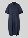 Milano Italy Knie-lang overhemdjurk met knoopsluiting Marineblauw