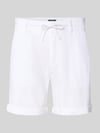 MCNEAL Leinenshorts mit Bindegürtel und Gesäßtaschen Weiss
