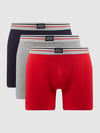 Jockey Trunks mit Label-Patch im 3er-Pack Rot