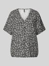 VERO MODA Loose fit blouseshirt van viscose met V-hals, model 'EASY' Zwart