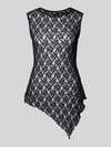 ONLY Slim fit top met asymmetrische band model 'LIVA' Zwart
