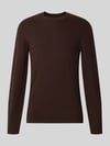 MCNEAL Strickpullover aus Baumwoll-Kaschmir-Mix mit Rundhalsausschnitt Schlamm Melange