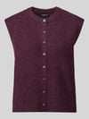 ONLY Regular Fit Pullunder mit einreihiger Knopfleiste Modell 'SIMONI' Bordeaux Melange