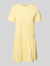 PIECES regular fit t-shirtjurk van 100% katoen model 'DISSO' Lichtgeel