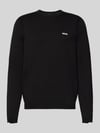 BOSS Green Regular Fit Strickpullover aus reiner Baumwolle Modell 'EVER-X' Black