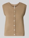 PIECES Regular Fit Pullunder aus Viskose-Mix Modell 'ORINA' Beige