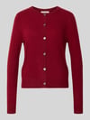 Christian Berg Woman Strickjacke aus reinem Kaschmir mit durchgängiger Knopfleiste Bordeaux