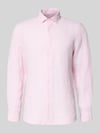 Seidensticker Slim Fit Business-Hemd aus Leinen mit Kentkragen Rose