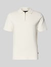 JACK & JONES Premium Regular Fit Poloshirt mit Reißverschluss Modell 'MILANO' Offwhite