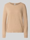 Brax Regular Fit Pullover aus Schurwoll-Kaschmir-Mix Modell 'Lisa' Hellbraun