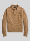 Polo Ralph Lauren Regular Fit Poloshirt aus Woll-Mix mit Kaschmir-Anteil Camel