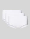 Sloggi Slim Fit Panties mit Logo-Patch im 3er-Pack Weiss
