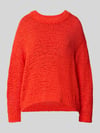 Staud Gebreide pullover met ribboorden, model 'CALA' Oranje
