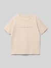 JACK & JONES Regular fit T-shirt met logoprint Model 'Estar' Ecru