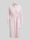 Polo Ralph Lauren Oxford-Hemdblusenkleid mit Gürtel Rosa