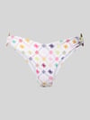 GUESS Bikini-Slip im Allover-Look Modell 'INES BRAZILIAN' Weiss
