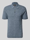 JACK & JONES Premium Regular Fit Poloshirt mit Strukturmuster Modell 'Riley' Jeansblau
