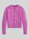 Polo Ralph Lauren Regular fit gebreid jack van wol met kasjmier-aandeel Felroze