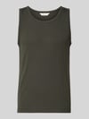 Selected Top typu tank w kroju regular fit z mieszanki bawełny model 'ANDRE' Antracytowy