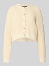 Oui Gebreid jack met ronde hals Offwhite