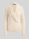 Lauren Ralph Lauren Regular fit pullover van mix van katoen en viscose Ecru