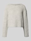 DRYKORN Strickpullover mit Rundhalsausschnitt Modell 'IMENY' Hellgrau Melange
