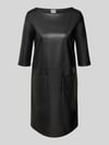 MM by Max Mara Schmales Kleid in Kunstleder Optik Black