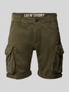 Alpha Industries Shorts mit Cargotaschen Modell 'CREW SHORT' Oliv