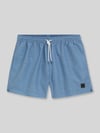 BOSS Regular Fit Badeshorts mit Logo-Patch Modell 'VIBE' Hellblau