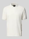 Armani Exchange Regular Fit Poloshirt mit Strukturmuster Weiss