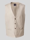 Christian Berg Men Gilet met strookzakken, model 'GIL' Beige