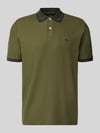 Fynch-Hatton Modern Fit Poloshirt mit Stitching Oliv