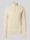 Selected Regular fit schipperstrui van puur katoen, model 'DANE' Offwhite