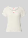 HUGO Regular Fit Pyjama-T-Shirt aus Modal-Mix Modell 'HUGO HEART' Offwhite