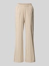 JJXX wide leg broek met elastische band model 'ELLA' Beige