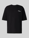 REVIEW Oversized T-Shirt mit Label-Print Black