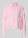ONLY Regular Fit Hemdbluse aus reiner Baumwolle Modell 'VALAIS' Rosa