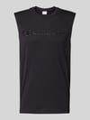 Champion Top mit Label-Stitching und Rundhalsausschnitt Black
