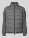 Christian Berg Men Steppjacke mit Stehkragen und Zweiwege-Reißverschluss Mittelgrau Melange