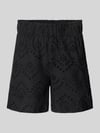 PIECES Loose Fit Bermudas mit Lochstickerei Modell 'VILDE' Black