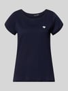 Christian Berg Woman T-Shirt mit Stitching und Rundhalsausschnitt Dunkelblau