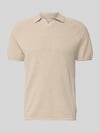 JACK & JONES regular fit poloshirt met structuurpatroon model 'HILL' Beige