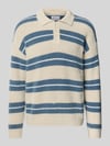 Jake*s Studio Men Strickpullover mit Polokragen und Knopfleiste Ecru