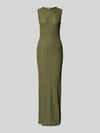 VILA Maxikleid mit Rundhalsausschnitt Modell 'FALL' Khaki